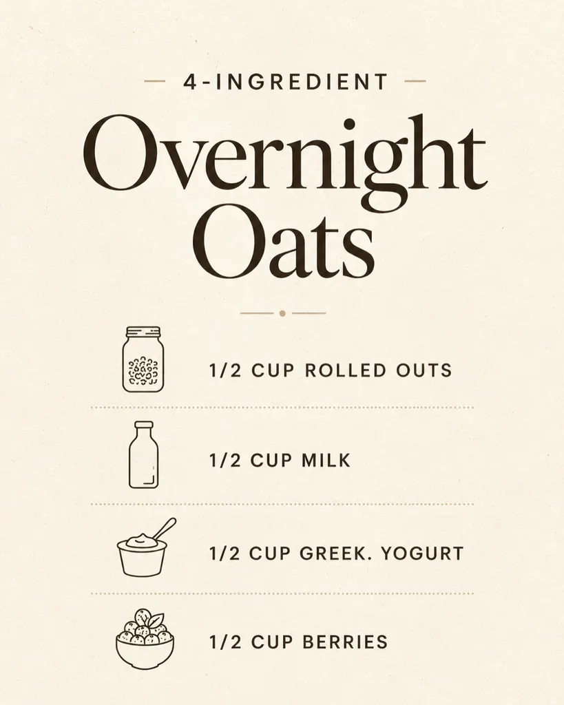 Overnight oats recipe infographic