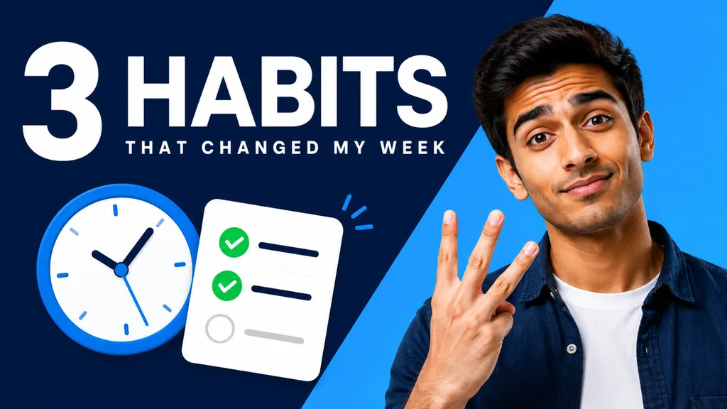 3 habits that changed my week