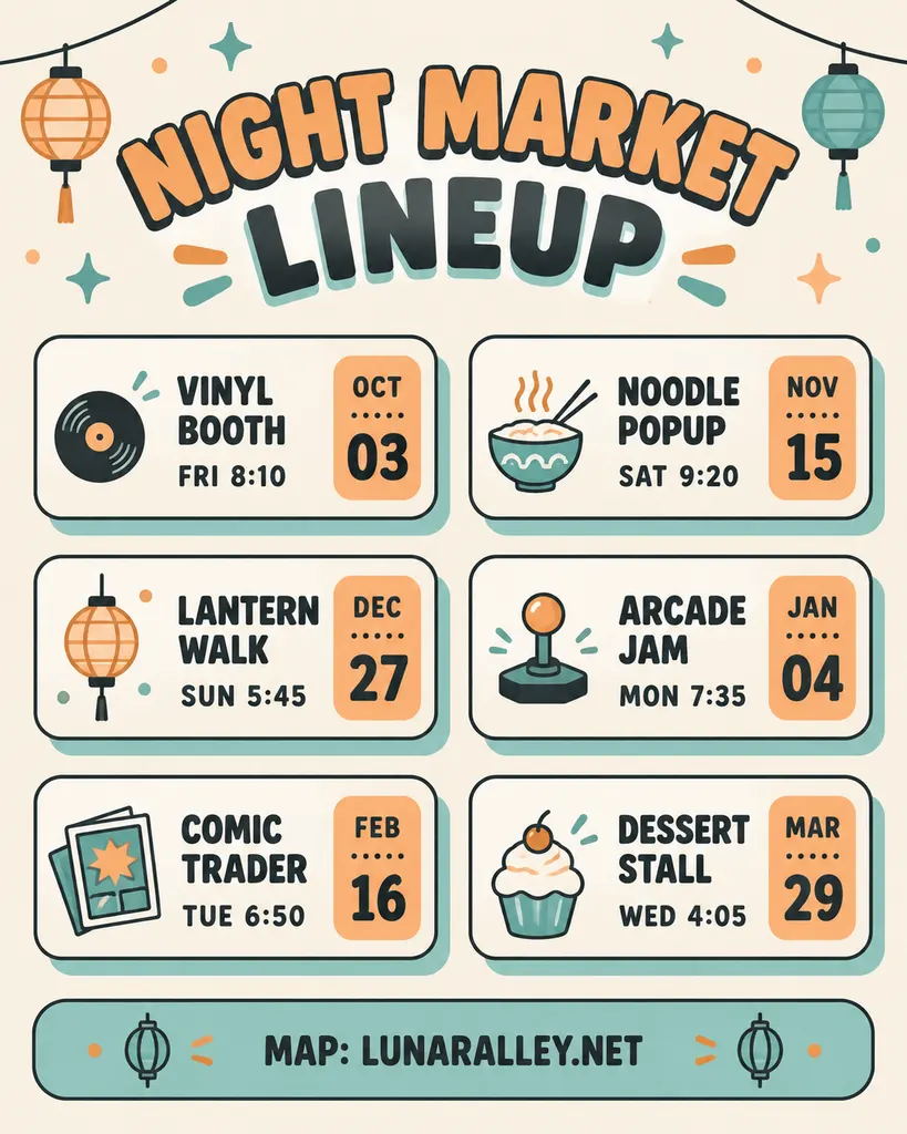 Upcoming Events Schedule