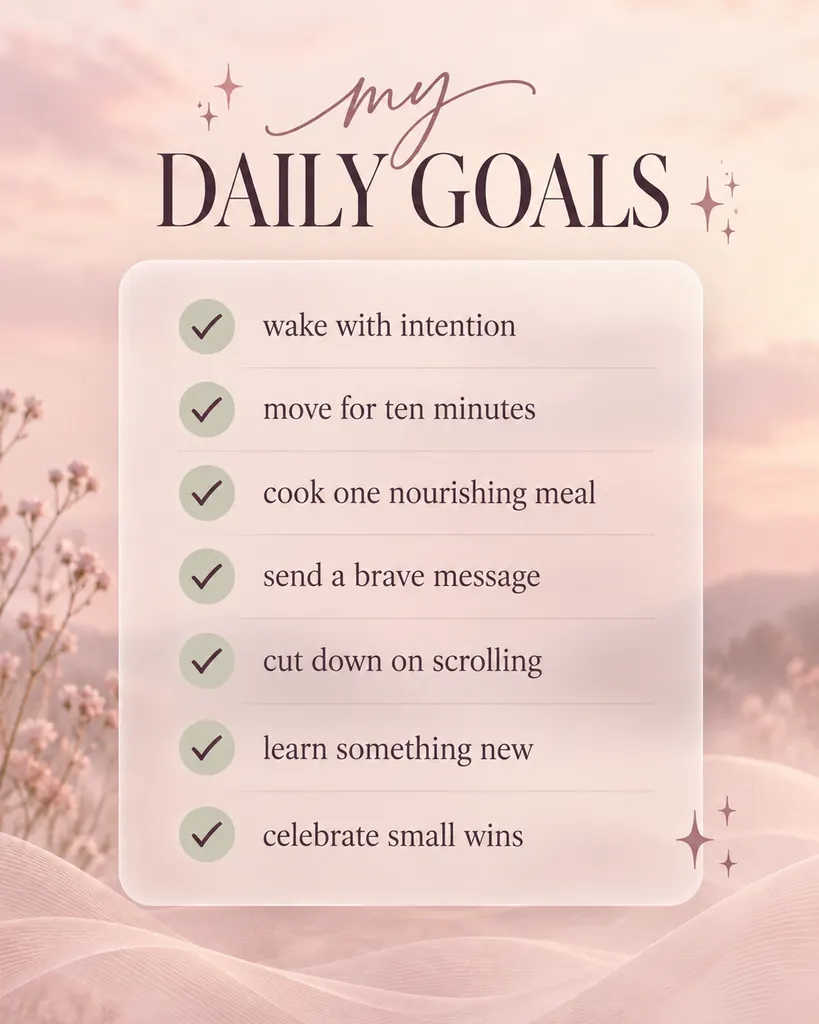 Daily Goals Checklist