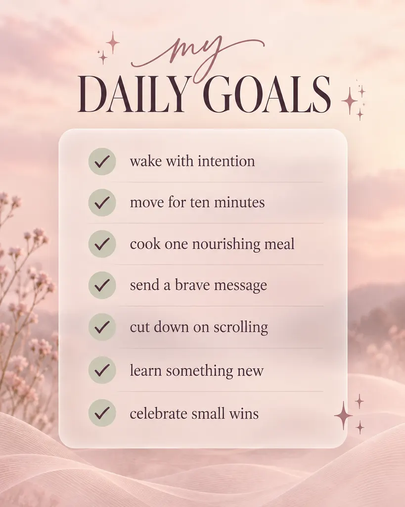Daily Goals Checklist