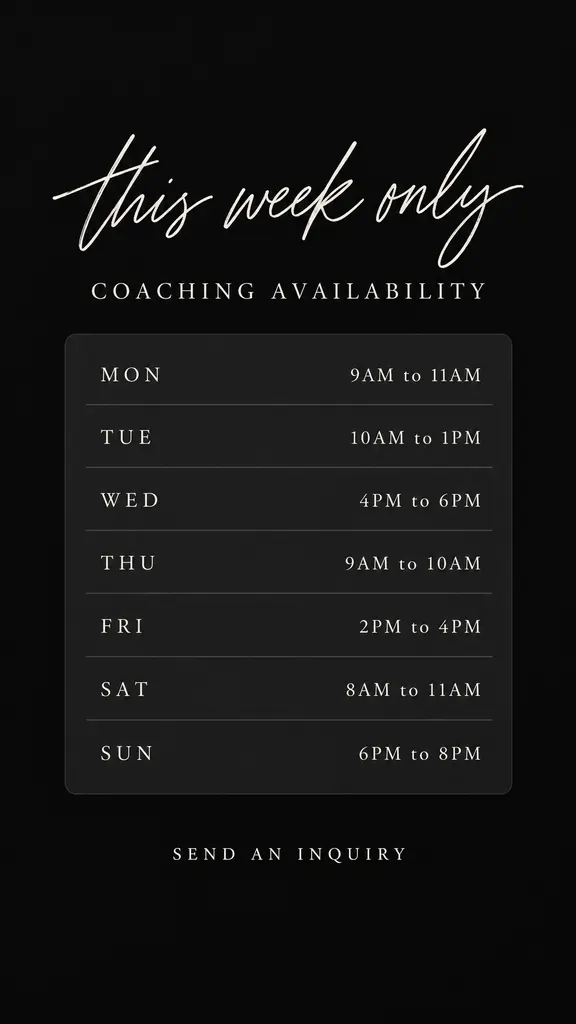 Weekly Appointment Availability