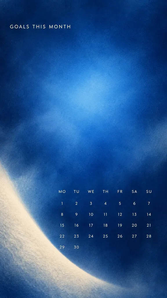 Minimal Monthly Calendar