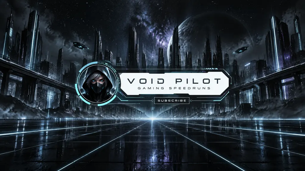 Futuristic Gaming Channel Banner