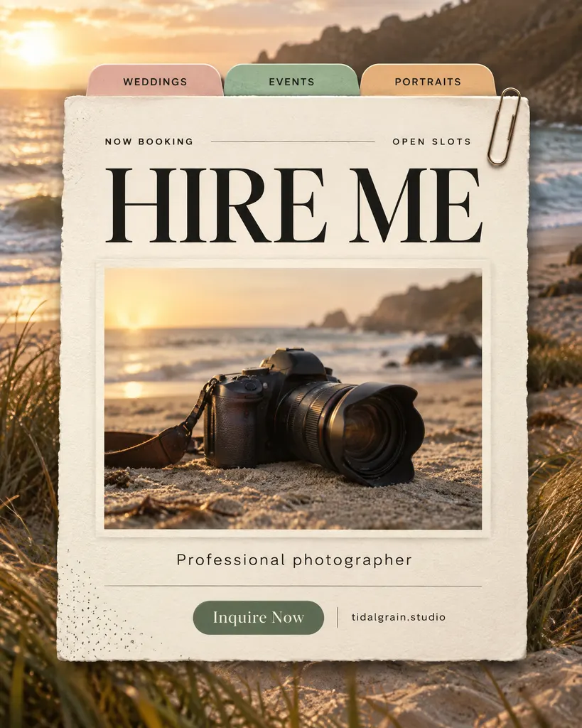 Photographer Availability Booking