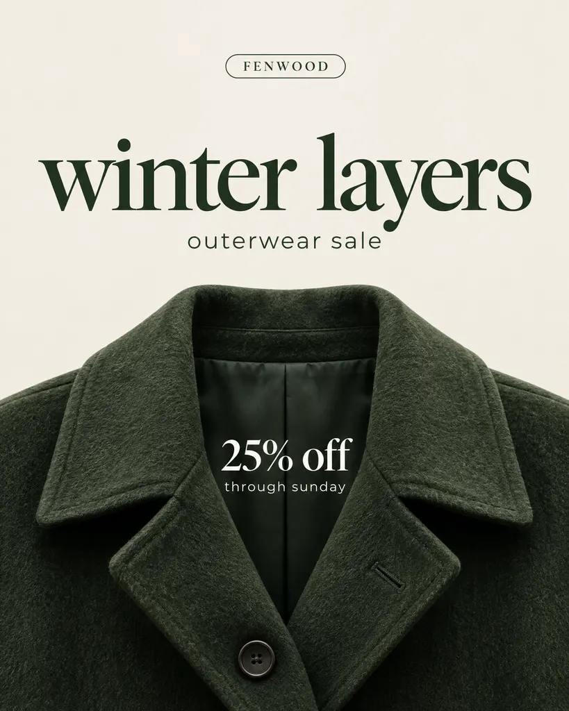 Outerwear Sale Announcement