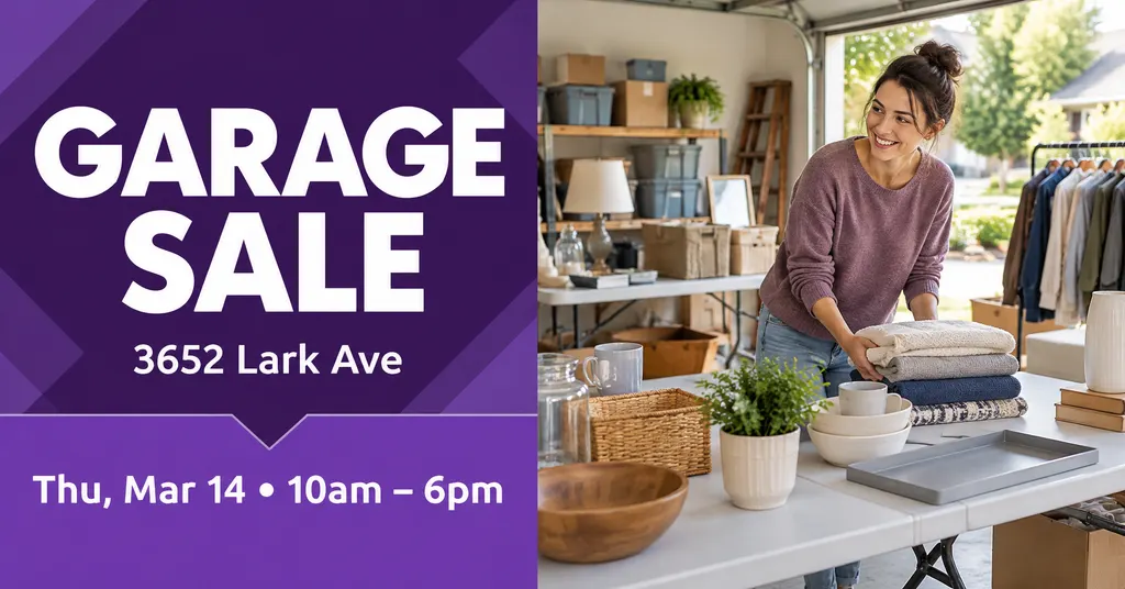 Garage Sale Announcement