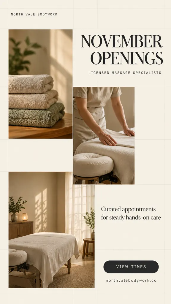 Massage Booking Openings