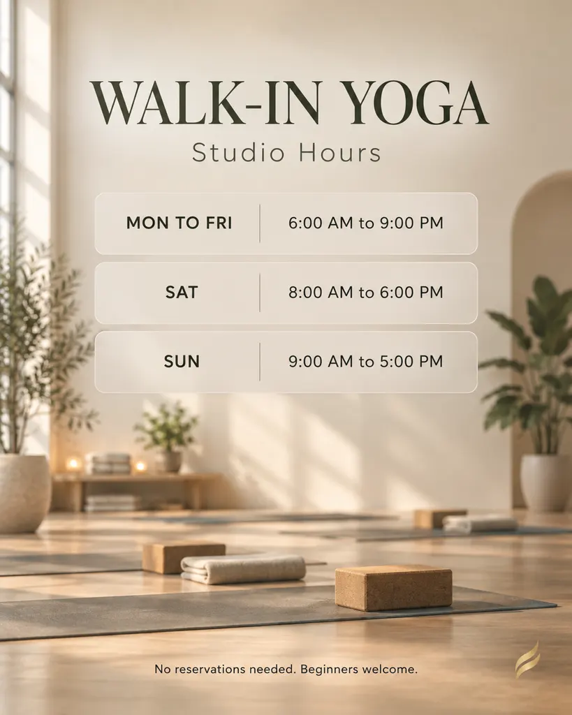Yoga Studio Schedule