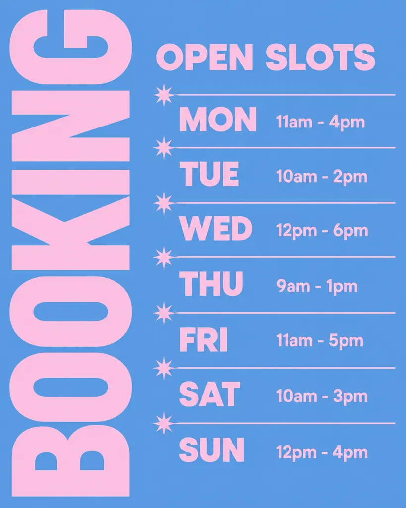 Weekly Availability Schedule
