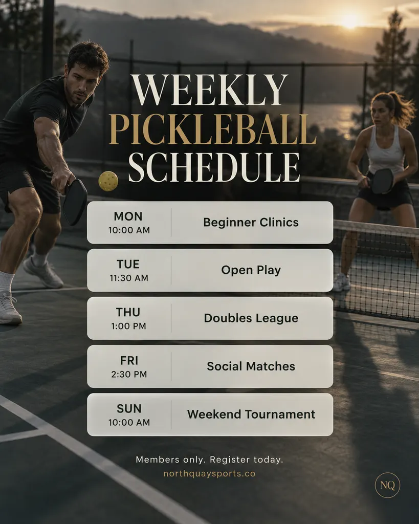 Pickleball Weekly Schedule