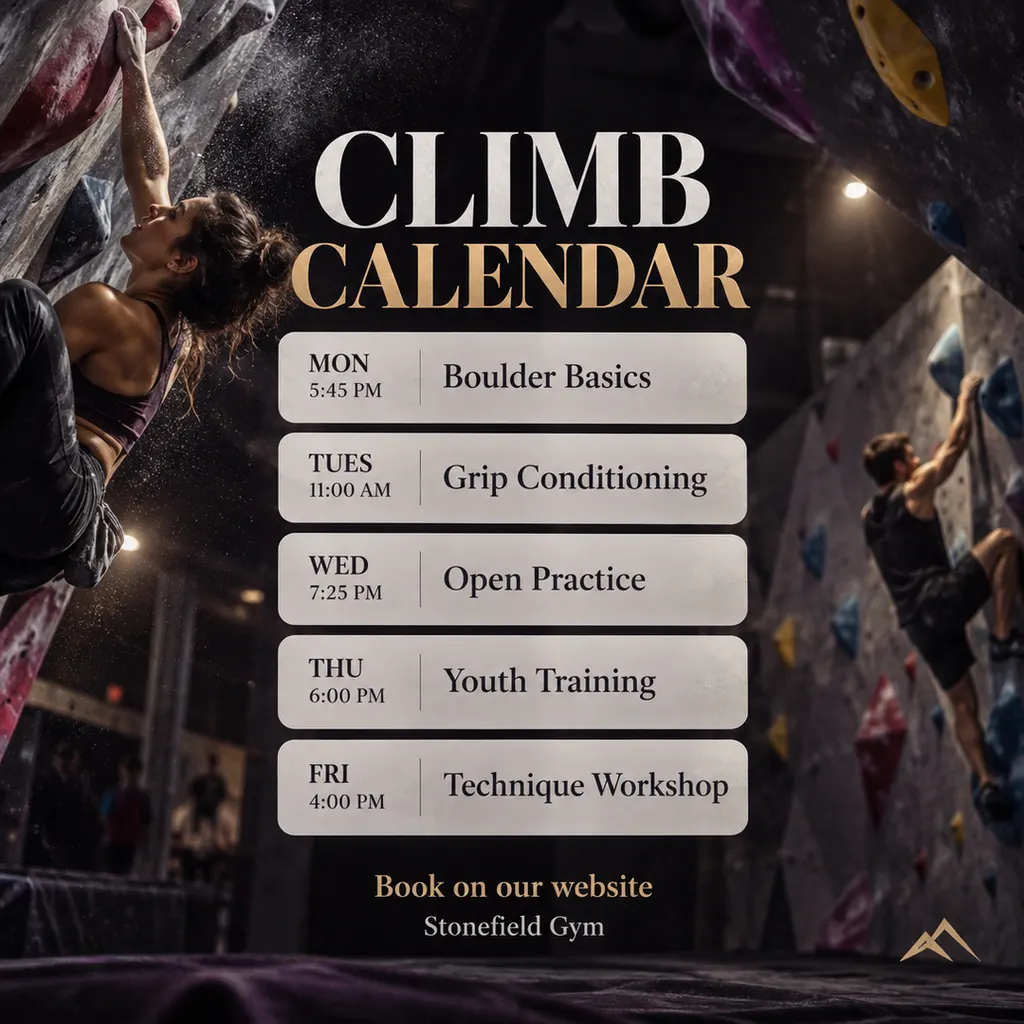 Weekly Climbing Schedule