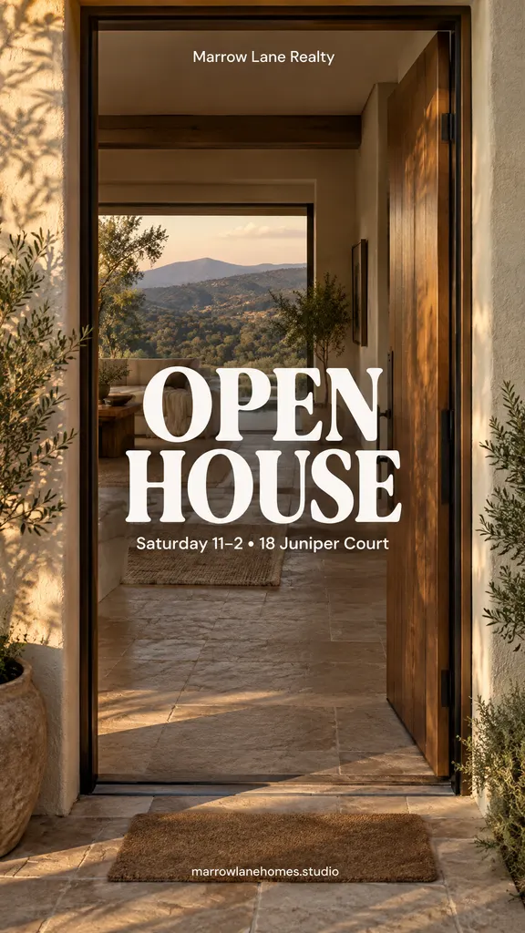 Warm Open House Announcement